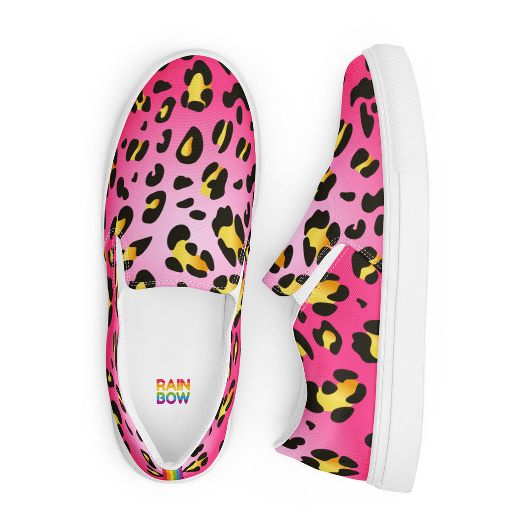 Rainbow Pink Leopard Slip-on Shoes (female sizes) Slip Ons The Rainbow Stores