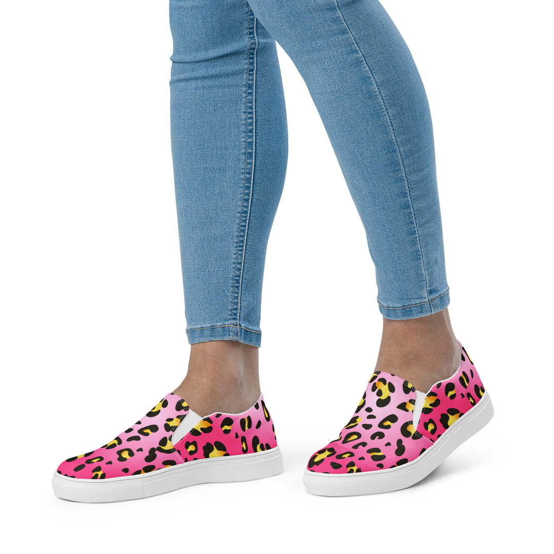 Rainbow Pink Leopard Slip-on Shoes (female sizes) Slip Ons The Rainbow Stores