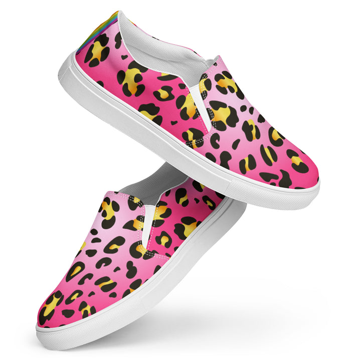 Rainbow Pink Leopard Slip-on Shoes (female sizes) Slip Ons The Rainbow Stores