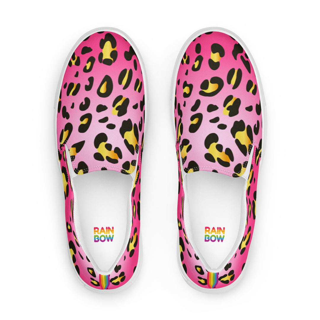 Rainbow Pink Leopard Slip-on Shoes (female sizes) Slip Ons The Rainbow Stores