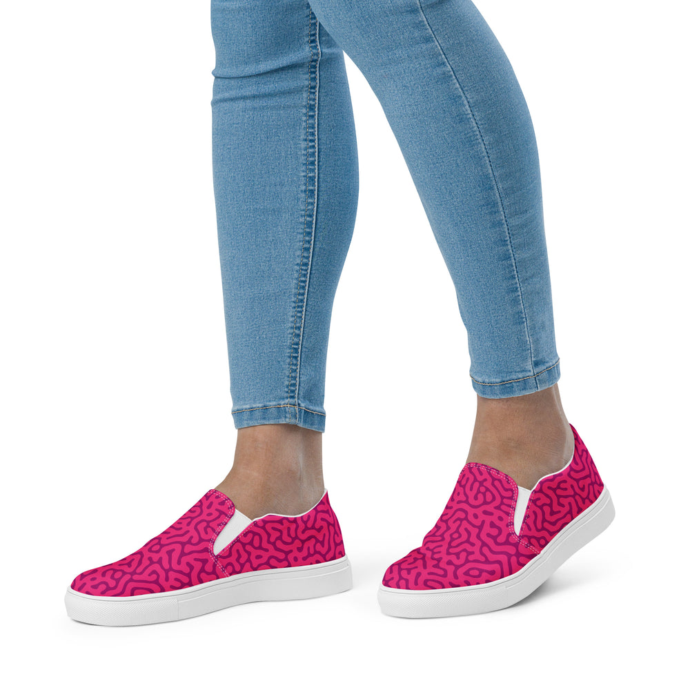 Red Turing Pattern Slip-on Shoes (female sizes) Slip Ons The Rainbow Stores