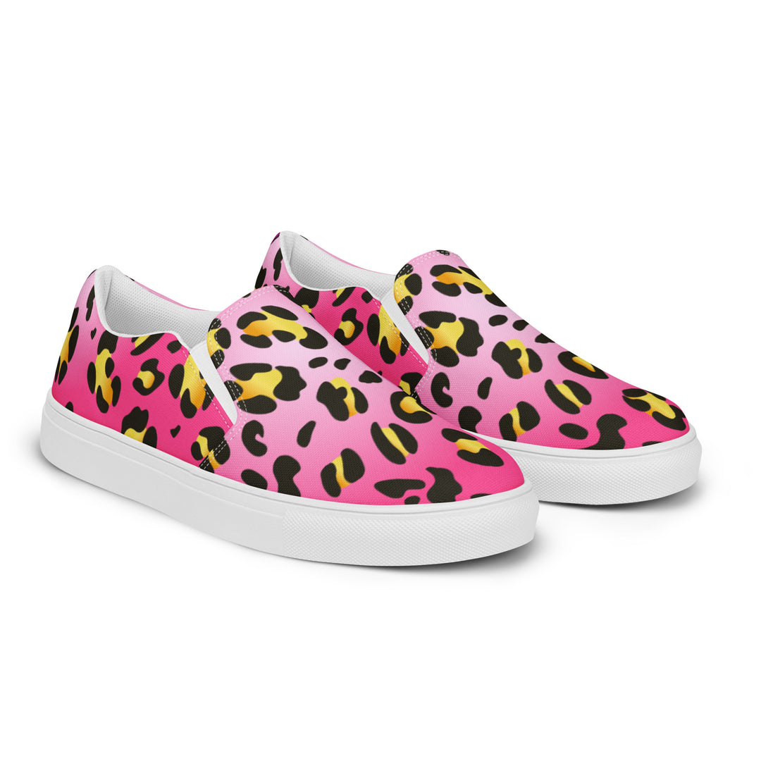 Rainbow Pink Leopard Slip-on Shoes (female sizes) Slip Ons The Rainbow Stores