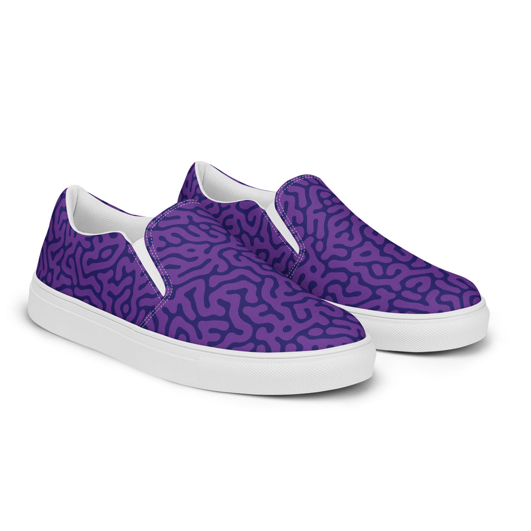 Purple Turing Pattern Slip-on Shoes (female sizes) Slip Ons The Rainbow Stores